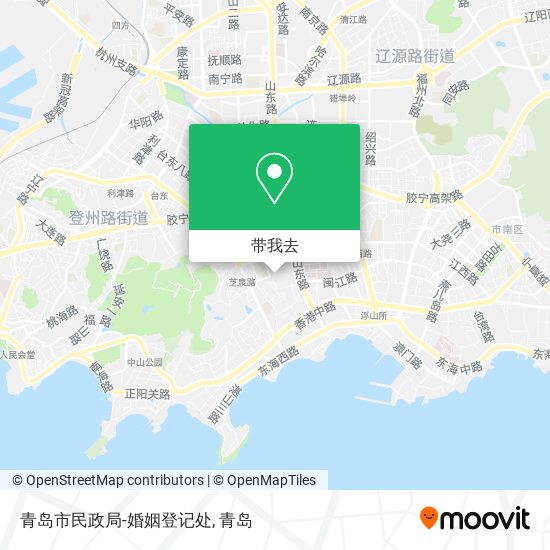 青岛市民政局-婚姻登记处地图