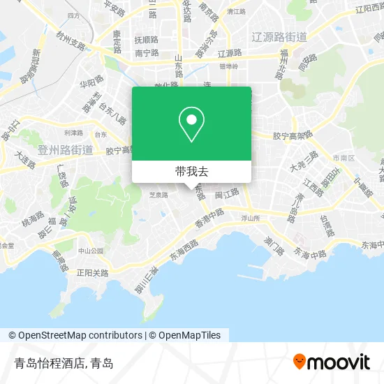 青岛怡程酒店地图