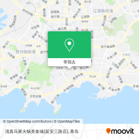 清真马家火锅美食城(延安三路店)地图
