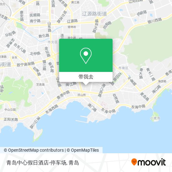 青岛中心假日酒店-停车场地图