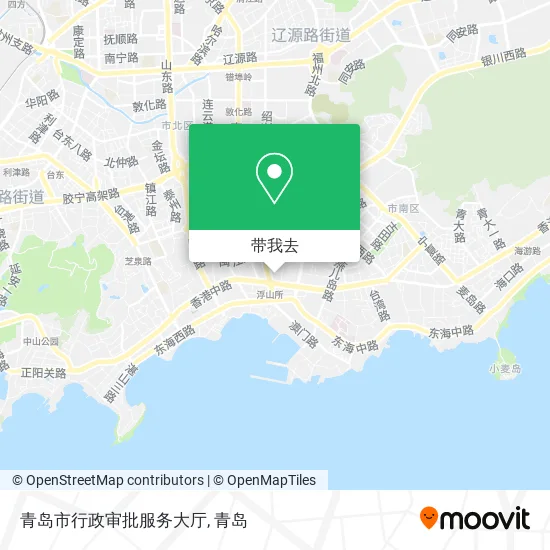 青岛市行政审批服务大厅地图