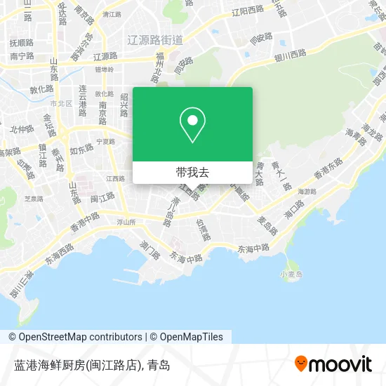 蓝港海鲜厨房(闽江路店)地图