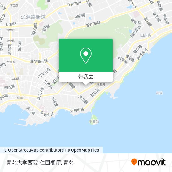 青岛大学西院-仁园餐厅地图