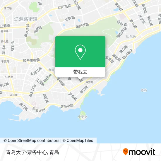 青岛大学-票务中心地图