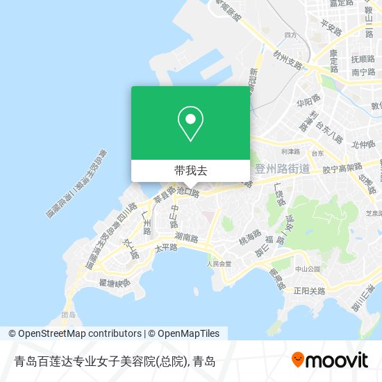 青岛百莲达专业女子美容院(总院)地图