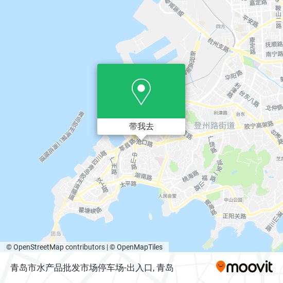 青岛市水产品批发市场停车场-出入口地图