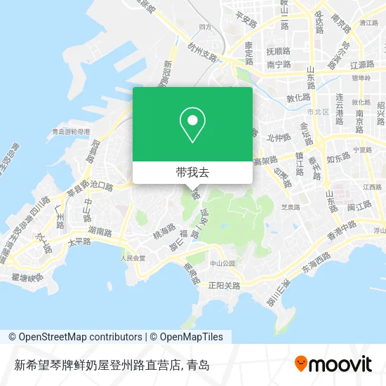 新希望琴牌鲜奶屋登州路直营店地图