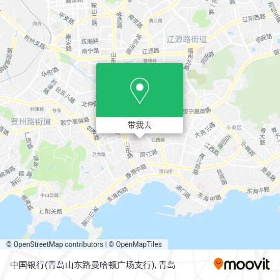 中国银行(青岛山东路曼哈顿广场支行)地图