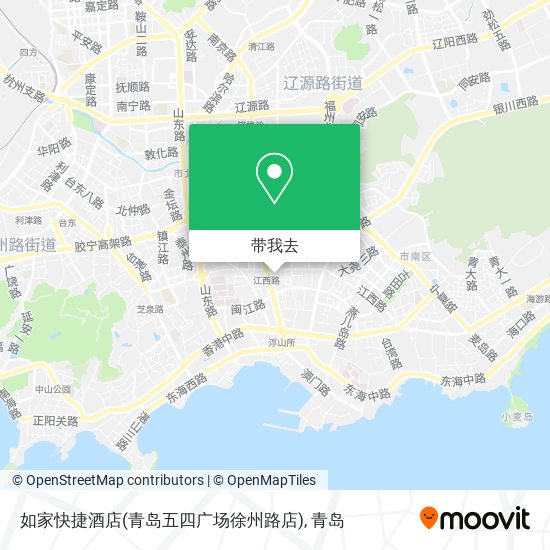 如家快捷酒店(青岛五四广场徐州路店)地图