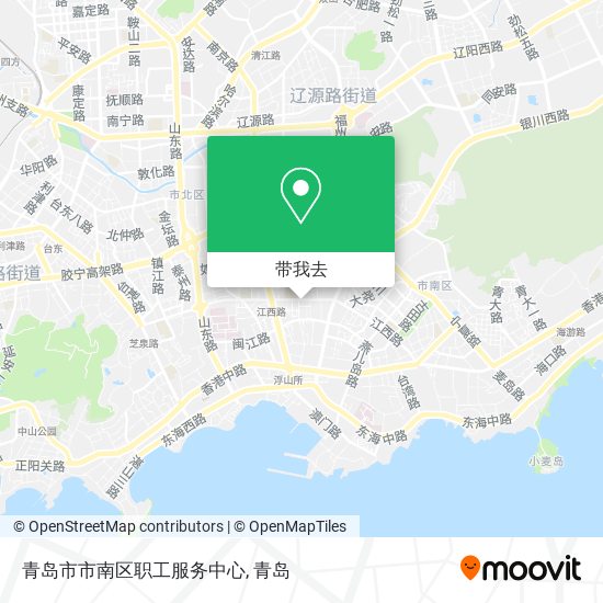 青岛市市南区职工服务中心地图