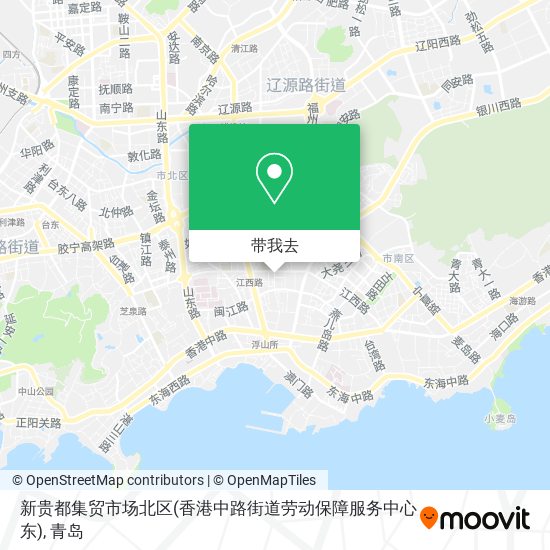 新贵都集贸市场北区(香港中路街道劳动保障服务中心东)地图