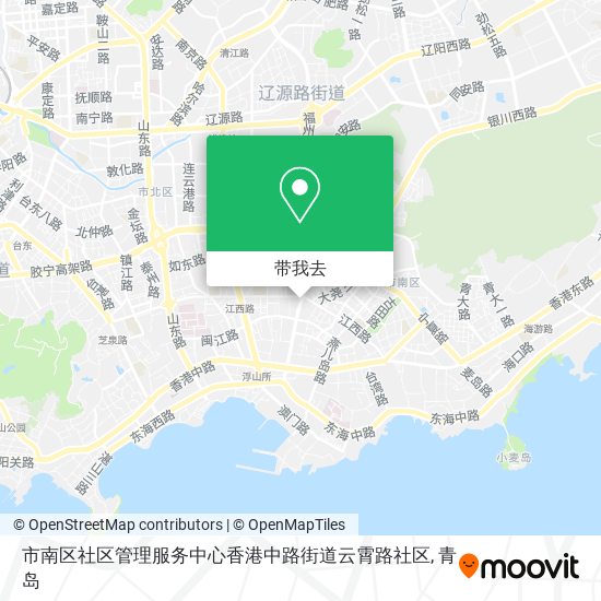 市南区社区管理服务中心香港中路街道云霄路社区地图