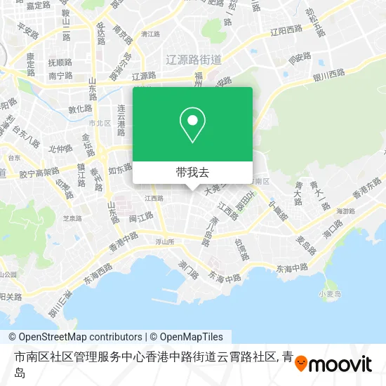 市南区社区管理服务中心香港中路街道云霄路社区地图