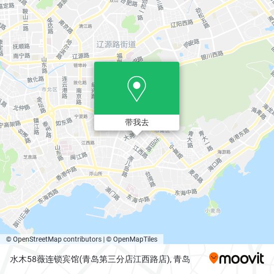 水木58薇连锁宾馆(青岛第三分店江西路店)地图