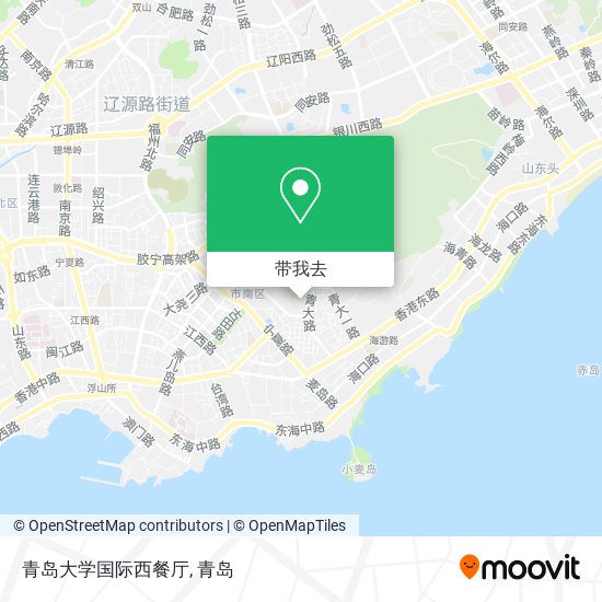 青岛大学国际西餐厅地图
