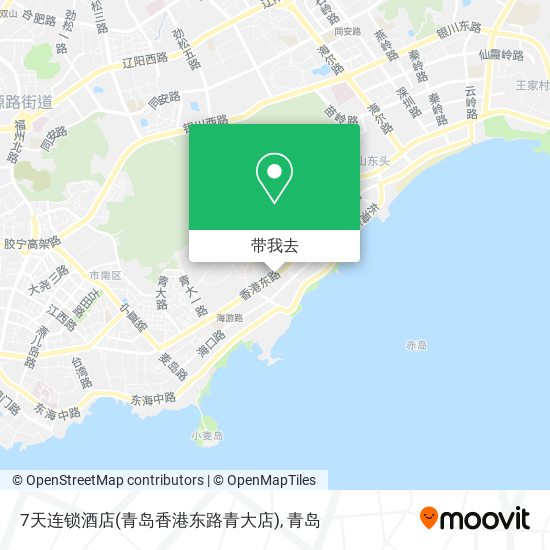 7天连锁酒店(青岛香港东路青大店)地图
