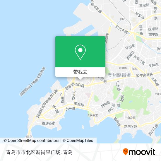 青岛市市北区新街里广场地图