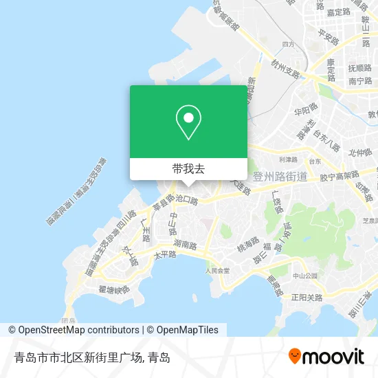 青岛市市北区新街里广场地图
