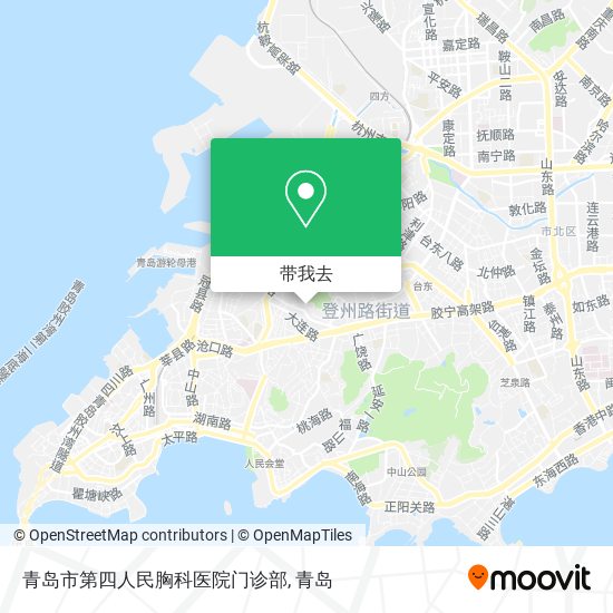 青岛市第四人民胸科医院门诊部地图