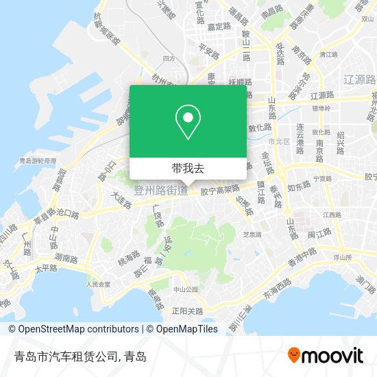青岛市汽车租赁公司地图