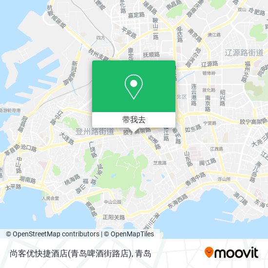 尚客优快捷酒店(青岛啤酒街路店)地图