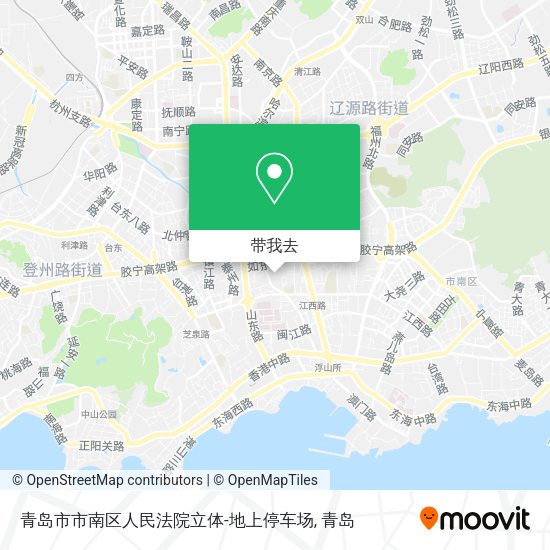 青岛市市南区人民法院立体-地上停车场地图