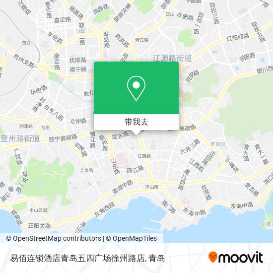 易佰连锁酒店青岛五四广场徐州路店地图