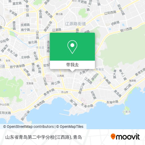 山东省青岛第二中学分校(江西路)地图