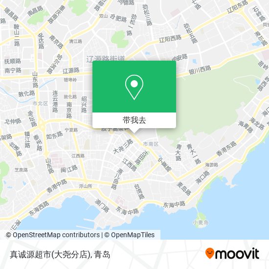 真诚源超市(大尧分店)地图