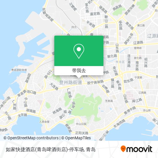 如家快捷酒店(青岛啤酒街店)-停车场地图
