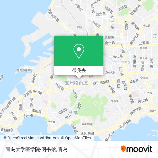 青岛大学医学院-图书馆地图