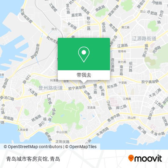 青岛城市客房宾馆地图