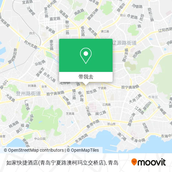如家快捷酒店(青岛宁夏路澳柯玛立交桥店)地图