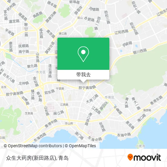 众生大药房(新田路店)地图