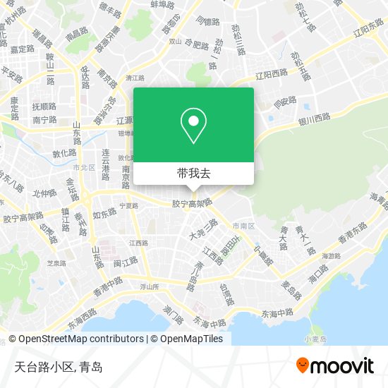 天台路小区地图