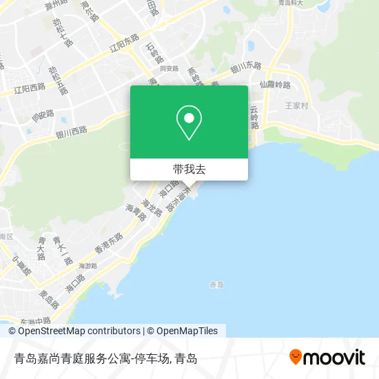 青岛嘉尚青庭服务公寓-停车场地图
