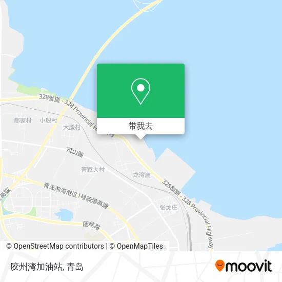 胶州湾加油站地图