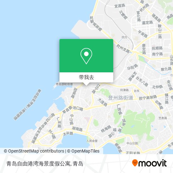 青岛自由港湾海景度假公寓地图