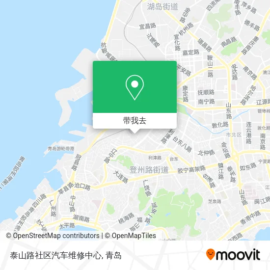 泰山路社区汽车维修中心地图
