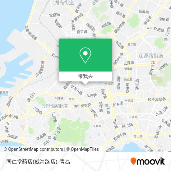 同仁堂药店(威海路店)地图