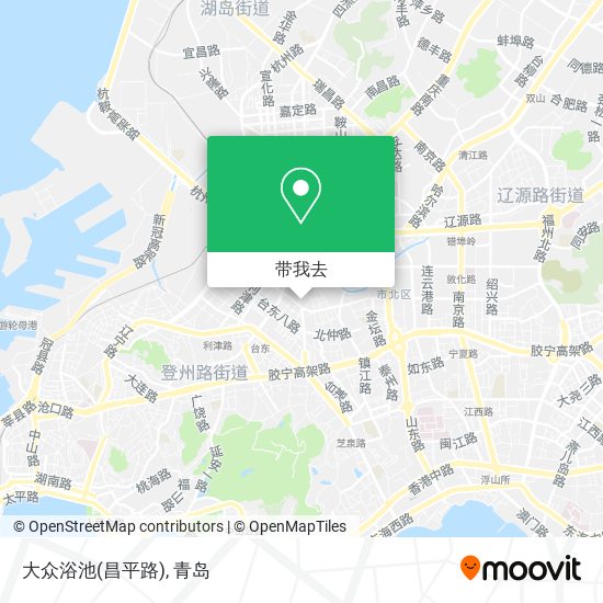 大众浴池(昌平路)地图
