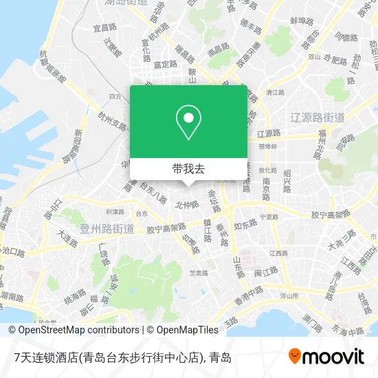 7天连锁酒店(青岛台东步行街中心店)地图