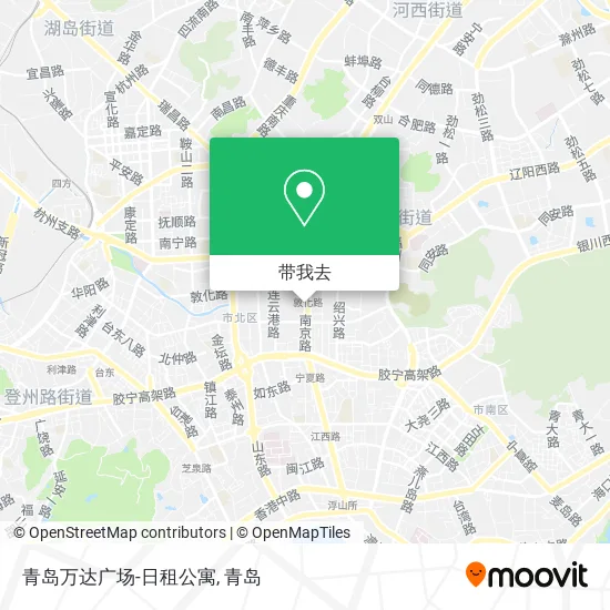 青岛万达广场-日租公寓地图