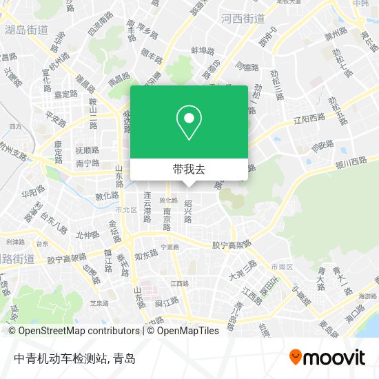 中青机动车检测站地图