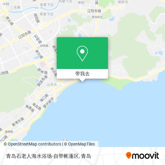 青岛石老人海水浴场-自带帐蓬区地图