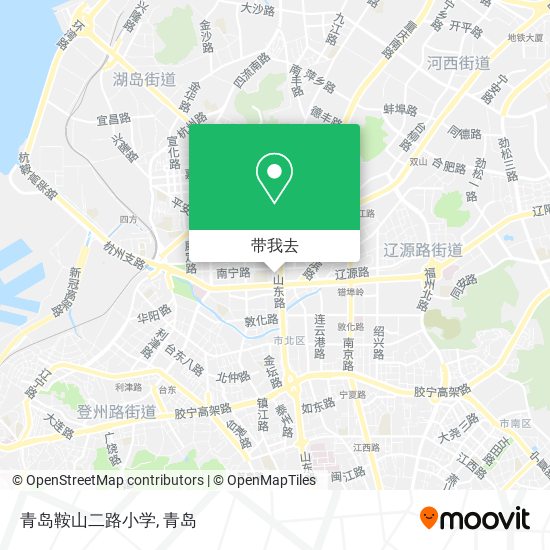 青岛鞍山二路小学地图