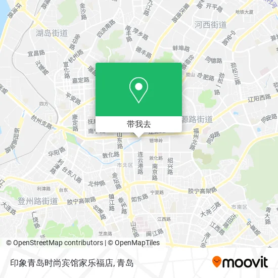 印象青岛时尚宾馆家乐福店地图
