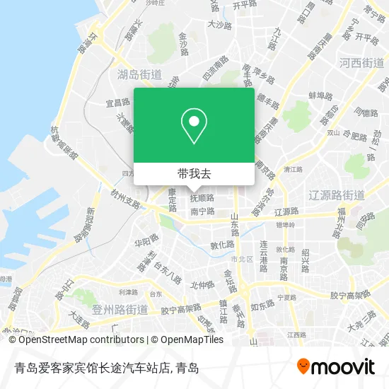 青岛爱客家宾馆长途汽车站店地图