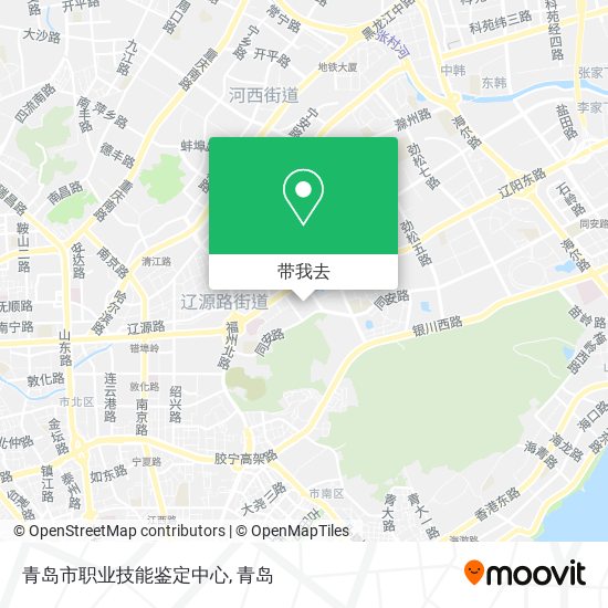 青岛市职业技能鉴定中心地图