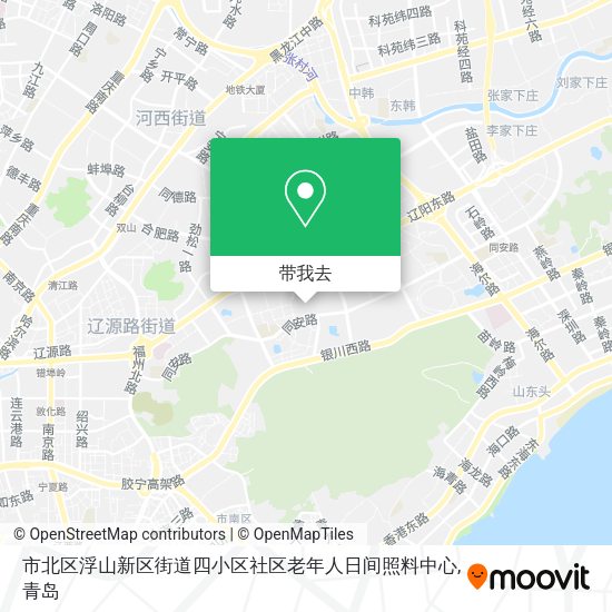 市北区浮山新区街道四小区社区老年人日间照料中心地图